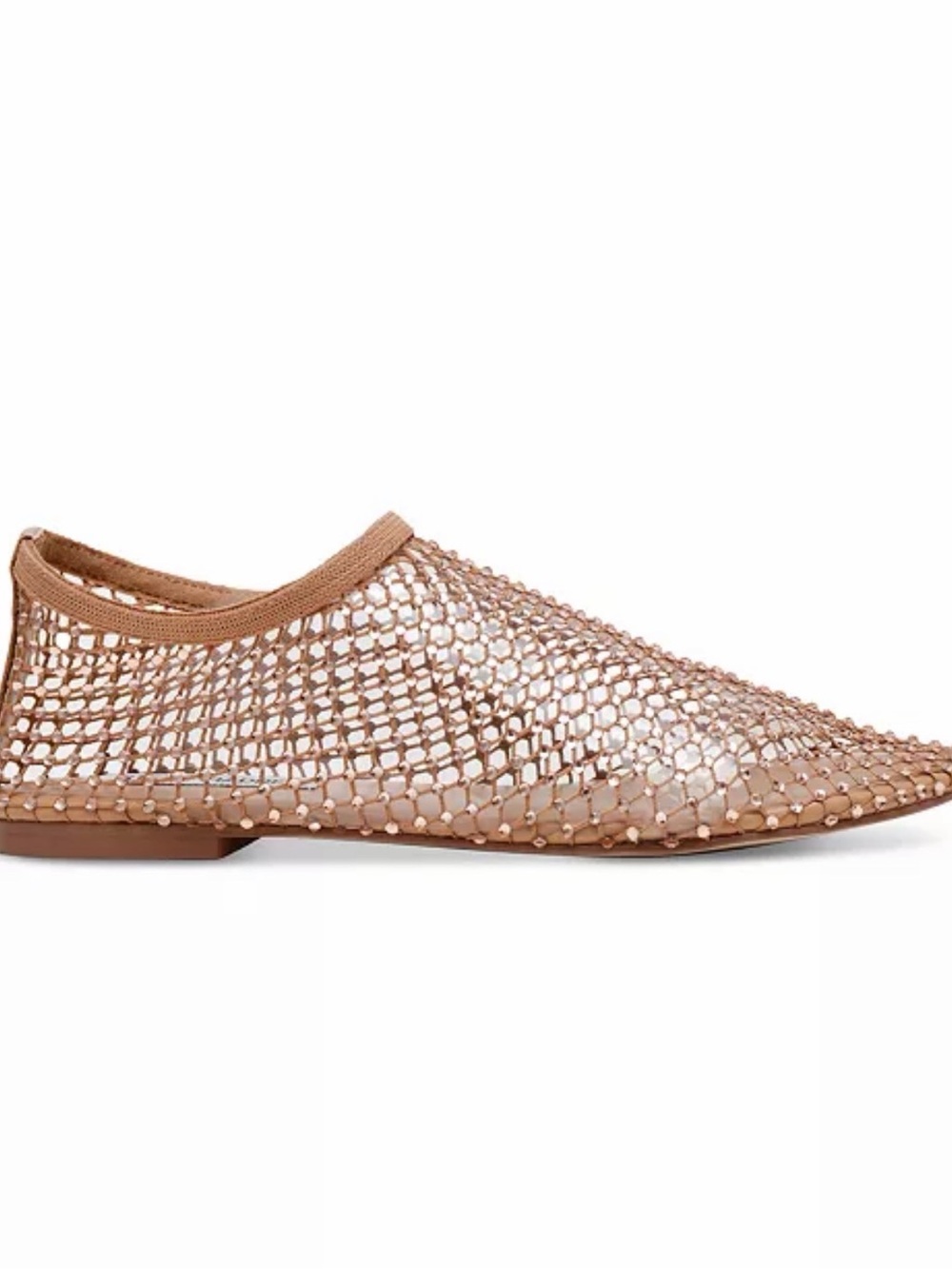 STEVE MADDEN Mesh Metallic Nude Flat Shoes - Women's Slip-On